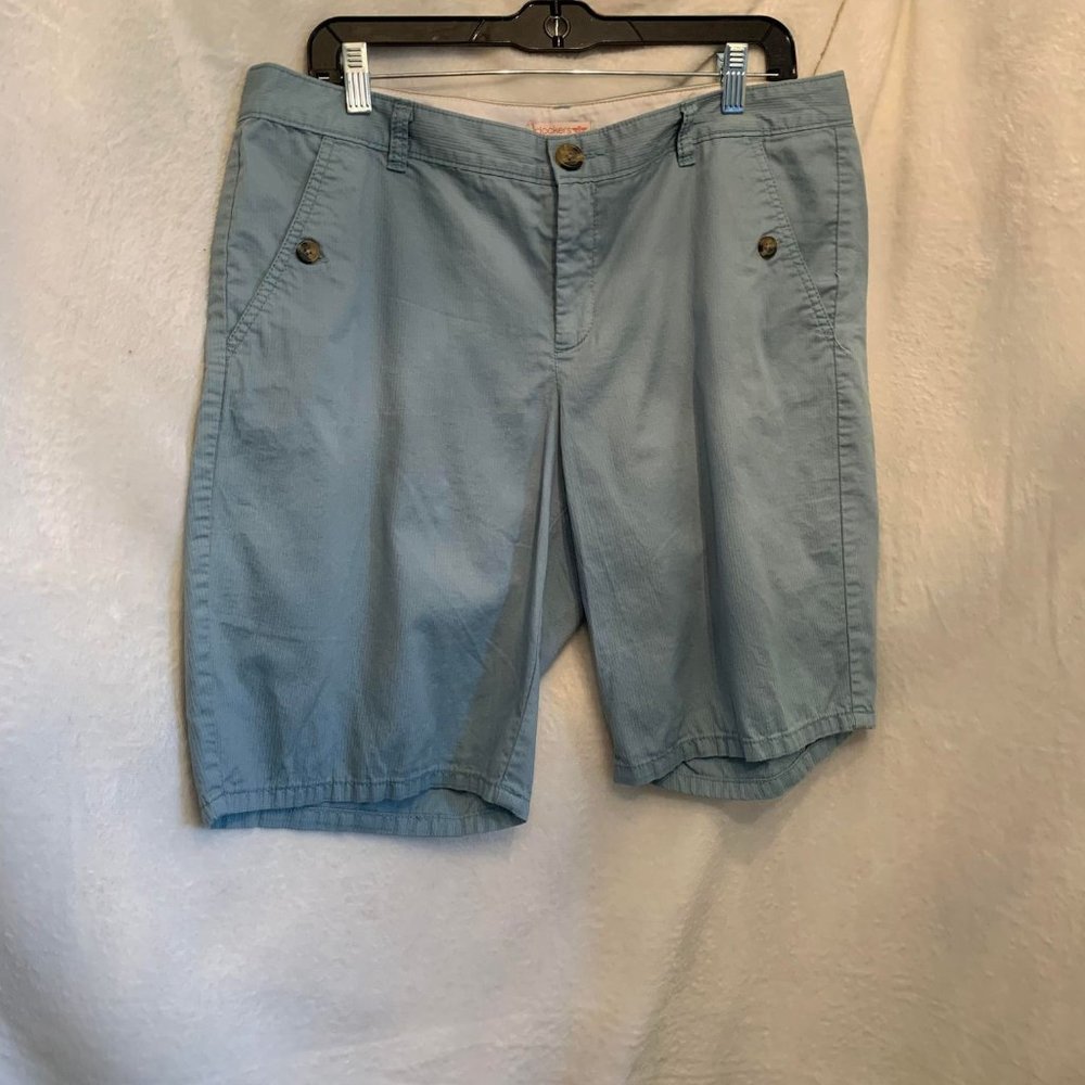 EUC Dockers Women's Blue Green Bermuda Shorts Size 14